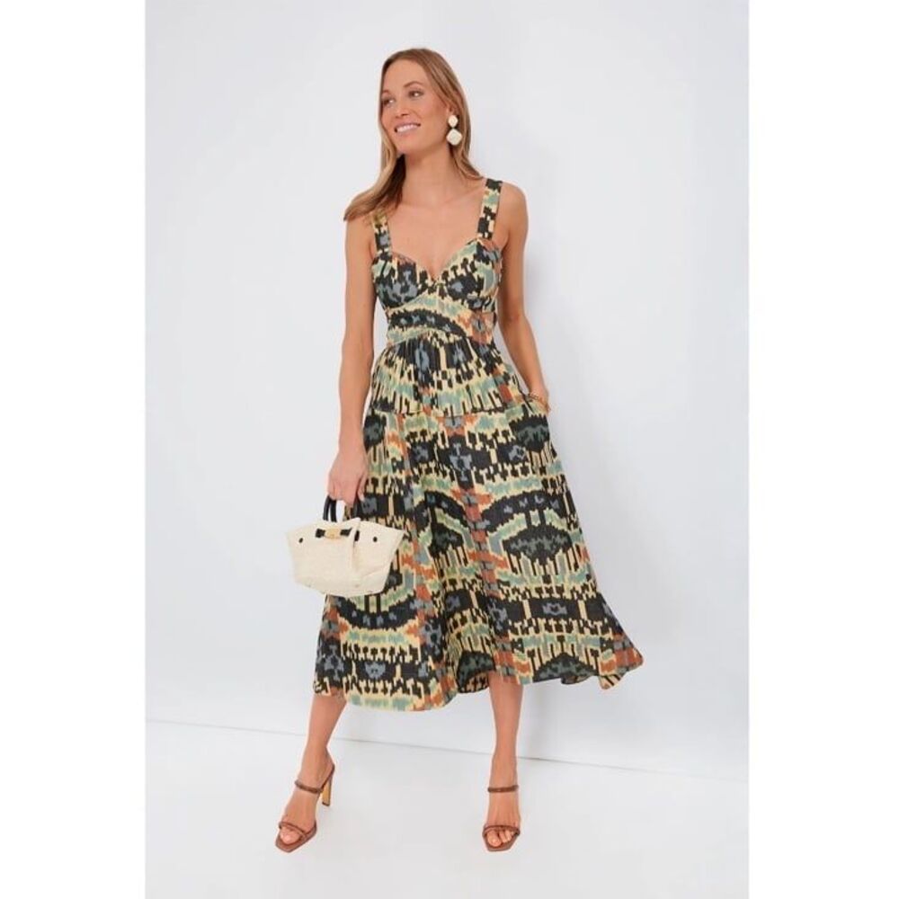 Ulla Johnson Handmade Honey Onyx Ikat Sarika Dress Size 4